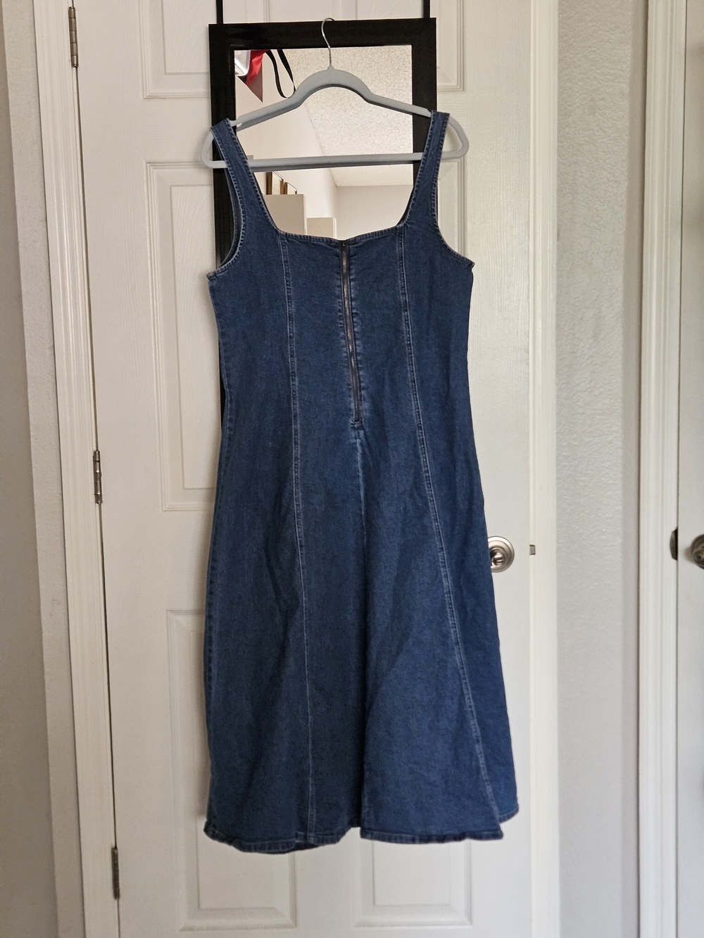 Old Navy Fit and Flare blue denim Dress Maxi - Picture 6 of 14
